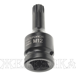 Головка-бита SPLINE ударная 1/2", M12 ROCKFORCE RF-24806012 /1/10/300