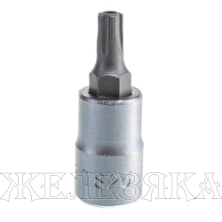 Головка-бита TORX PLUS TS25H L=32мм 1/4" 5 лучей с отверстием FORCE