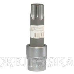 Головка-бита TORX T100H 1/2" L=100 мм с отверстием FORCE