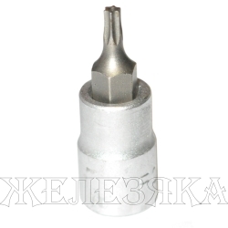 Головка-бита TORX T10Н 1/4" L=32 мм с отверстием FORCE