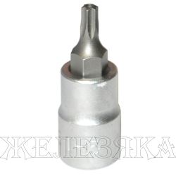 Головка-бита TORX T15Н 1/4" L=32 мм с отверстием FORCE