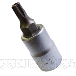 Головка-бита TORX T20Н 1/4" L=32 мм с отверстием FORCE