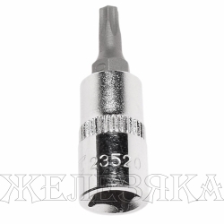 Головка-бита TORX T20Н 1/4" L=37 мм с отверстием JTC