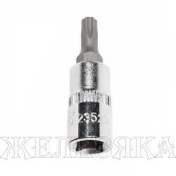 Головка-бита TORX T25Н 1/4" L=32 мм с отверстием JTC