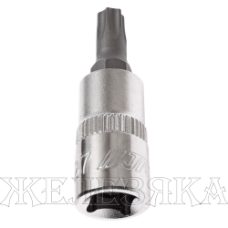 Головка-бита TORX T27Н 1/4" L=37 мм с отверстием JTC