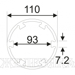 Головка ступичная для оси передней 6Т, d=110мм, L=80мм (MAN TGA) JTC