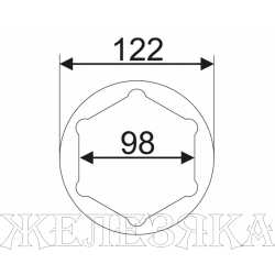 Головка ступичная SW36х98мм L=117мм (IVECO) JTC