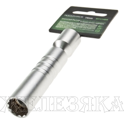 Головка свечная 14мм 3/8" 12-гранная с шарниром L=70мм ROCKFORCE RF-807314BM /1/200