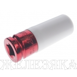 Головка торцевая 1/2" 21мм ударная для литых дисков 1/2 х 19мм L=87мм JTC