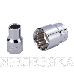 Головка торцевая 12-гранная 1/4", 14 мм, HONITON, SK-D1214MC