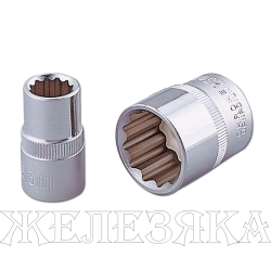 Головка торцевая 12-гранная 3/8", 12 мм, HONITON, SK-B1312MC