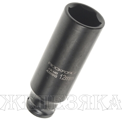 Головка торцевая 12мм 1/4" 6-гранная ударная удлиненная L= 50 мм ROCKFORCE RF-4255012 /1/10/180