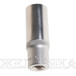 Головка торцевая 13мм 1/4" 12-гранная глубокая L=50мм ROCKFORCE RF-5295013 /1/50