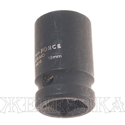 Головка торцевая 15мм 1/2" 6-гранная ударная L=40мм ROCKFORCE RF-44515 /1/10