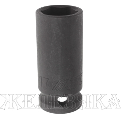 Головка торцевая 17 мм 1/2" 6-гр.ударная L=55мм JTC