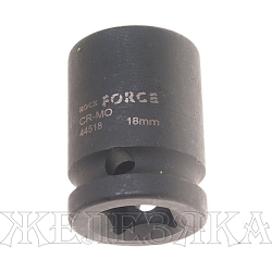 Головка торцевая 18мм 1/2" 6-гранная ударная L=40мм ROCKFORCE RF-44518 /1/10