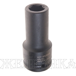 Головка торцевая 19мм 3/4" 6-гранная ударная удлиненная L=78мм ROCKFORCE RF-46510019 /1/10