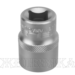 Головка торцевая, 21 мм, 6-гранная, CrV, под квадрат 1/2"// Stels