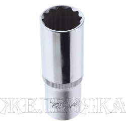 Головка торцевая 21мм 1/2" 12-гранная глубокая L=75мм ROCKFORCE RF-5497721 /1/10