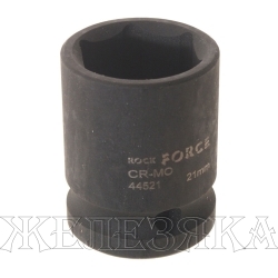 Головка торцевая 21мм 1/2" 6-гранная ударная L=40мм ROCKFORCE RF-44521 /1/10
