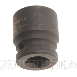 Головка торцевая 24мм 1/2" 6-гранная ударная L=40мм ROCKFORCE RF-44524 /1/10