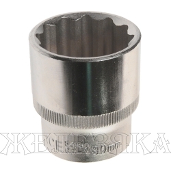 Головка торцевая 30мм 1/2" 12-гранная L=40мм ROCKFORCE RF-54930 /1/10