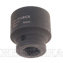 Головка торцевая 30мм 1/2" 6-гранная ударная L=43мм ROCKFORCE RF-44530 /1/10