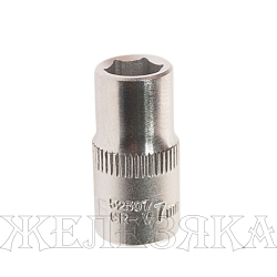 Головка торцевая  7мм 1/4" 6-гранная L=25мм ROCKFORCE RF-52507 /1/60