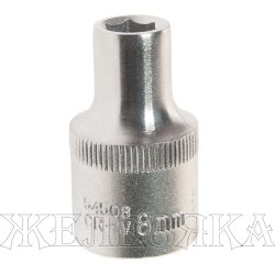 Головка торцевая  8мм 1/2" 6-гранная L=38мм ROCKFORCE RF-54508 /1/10