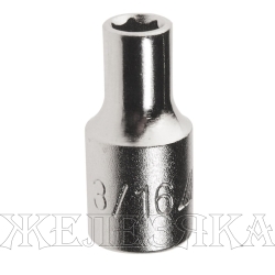 Головка торцевая дюймовая 3/16'' 1/4" 6-гр. JTC