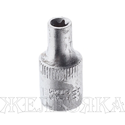 Головка торцевая Е5 1/4" TORX L=25мм ROCKFORCE RF-52605 /1/60