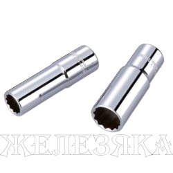 Головка торцевая удлиненная 1/2" 22 мм, 12-гранная, HONITON SK-D1422MLC