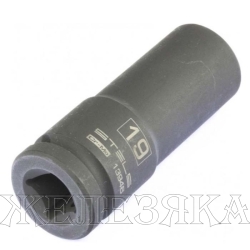 Головка ударная удлиненная шестигранная, 19 мм, 1/2", CrMo// Stels