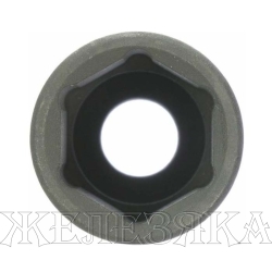 Головка ударная удлиненная шестигранная, 21 мм, 1/2", CrMo// Stels