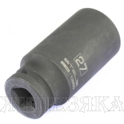 Головка ударная удлиненная шестигранная, 30 мм, 1/2", CrMo// Stels