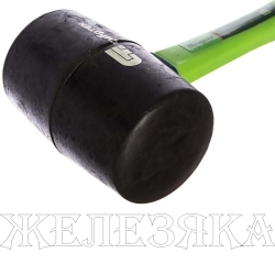 Киянка резиновая, 680г., черная резина, фибергласовая рукоятка// Сибртех