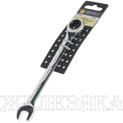 Ключ комбинированный 12мм ER-21112H трещоточный (на держателе) ЭВРИКА /1/10/200