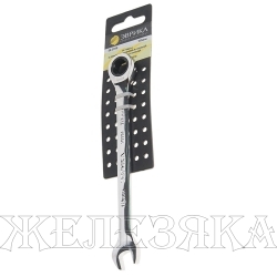 Ключ комбинированный ER-21110H трещоточный 10мм (на держателе) ЭВРИКА /1/10/240