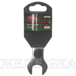 Ключ рожковый 15мм RF-751315A съемный 3/8", на пластиковом держателе ROCKFORCE /1