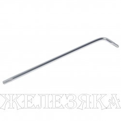 Ключ TORX ER-76610: Г-образный экстра длинный T10  ЭВРИКА /1/40/160