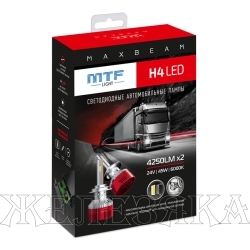 Комплект головного освещения LED H4 24V 45W,4250lm,6000K MTF серия CYBER LIGHT к-т