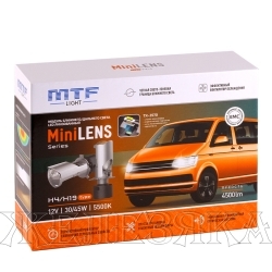 Комплект головного освещения LED H4 MINILENS 30/45,4500lm,5500K MTF серия CYBER LIGHT к-т