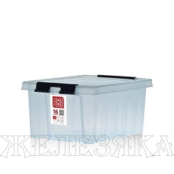Контейнер пластиковый 16л 190х300х415мм с крышкой прозрачный ROX BOX