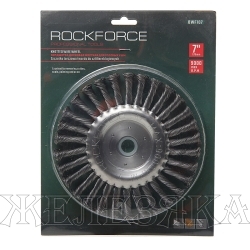 Кордщетка RF-BWF107 дисковая стальная витая для УШМ 175мм, в блистере  ROCKFORCE /1