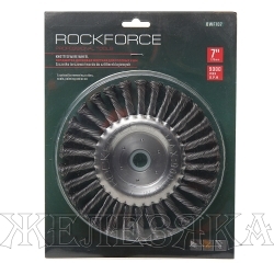 Кордщетка RF-BWF107 дисковая стальная витая для УШМ 175мм, в блистере  ROCKFORCE /1