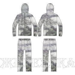 Костюм летний противомоскитный Тайфун, цв. мох р.60-62/182-188 (T-KS-T-M1124-5XL-2) Helios