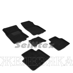 Коврики автомобильные NISSAN X-Trail III (T32) (с 2014г) текстильные 3D черные к-т