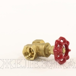 Кран клиновой F3/4"-F3/4" латунный, ручка-колесо ЗУБР