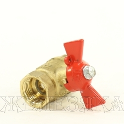 Кран шаровый F1/2"-F1/2" латунь, ручка-бабочка Optima VALFEX