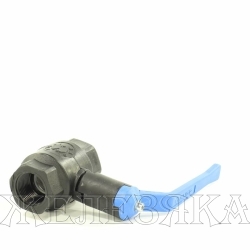 Кран шаровый F3/4"-F3/4" полипропилен, ручка-рычаг, морозоустойчивый корпус ЗУБР